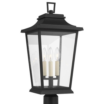 Feiss Warren 3-Light Outdoor Post Lantern OL15407TXB, Textured Black