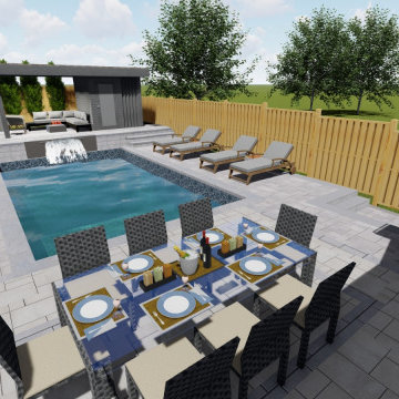 2022 Design Gallery - 3D Renderings for Outdoor Pool