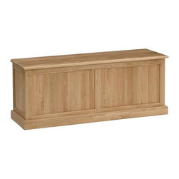 Appleby Oak Wide Ottoman Box - Blanket And Quilt Racks