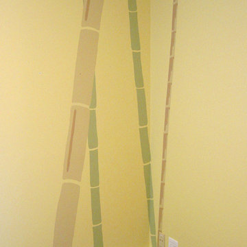 Bamboo Wall Mural for Guest Suite