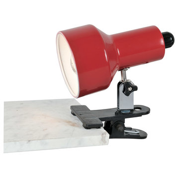 Lite Source LS-114 Clip-On II 1 Light Clamp On Lamp - Red