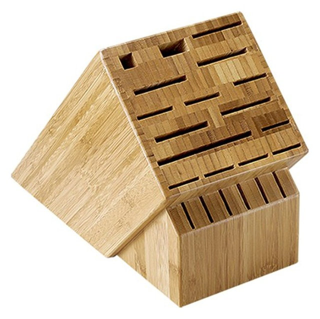 Shun 22 Slot Bamboo Knife Storage Block Contemporary Shun 22 Slot Bamboo Knife Block