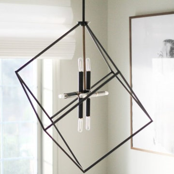 Motorized Blinds Update Modern Great Room