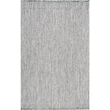 Casuals Contemporary Area Rug, Salt and Pepper, 10'x14'
