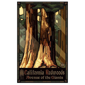 Paul A. Lanquist California Redwoods Ave of the Giants Art Print, 12"x18"