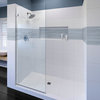 Milan Stationary Panel Shower Screen, Clear Glass, Chrome, 36x76"