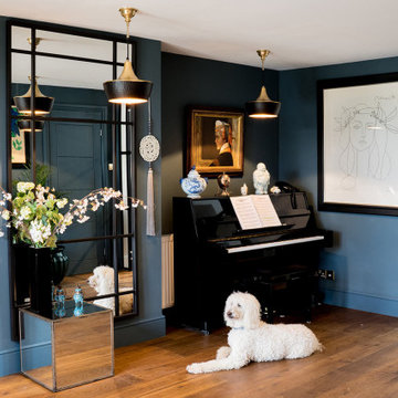 Dramatic hallway and kitchen