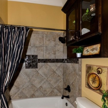 Guest bath in this tuscan/rustic home