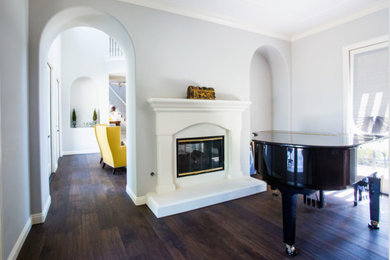 Inspiration for a transitional family room remodel in San Diego
