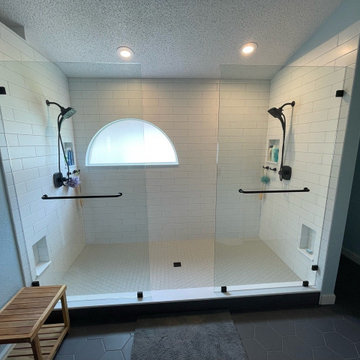 Beautiful Bathroom Vanity and Shower Remodel