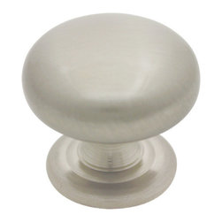 Cosmas - Cosmas 5737SN Satin Nickel Cabinet Round Knob, 1-1/4" Diameter, Set of 5 - Cabinet And Drawer Knobs