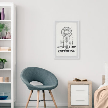 "Never Stop Exploring III" Framed Painting Print