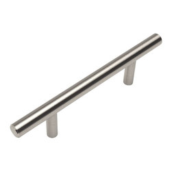 Cosmas - Cosmas 404-030SN Satin Nickel Slim Line Euro Style Cabinet Bar Pull, Set of 10 - Cabinet And Drawer Handle Pulls