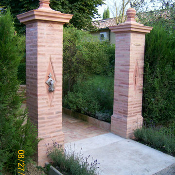 Brick Gate Posts - Piliers de portail en brique foraine - Torpfeiler aus Ziegeln
