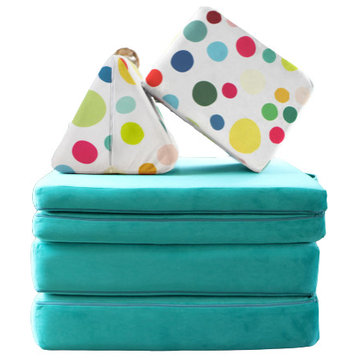 Extra Set of 2 Pillows for Lil Lounger, Multi Polka Dot