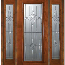 Pre-hung Side lights Door 80 Alder Arlington Full Lite Glass - Front Doors