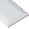 MSI NGLO3X6BEV 6" x 3" Rectangle Wall Tile - Polished Beveled - White