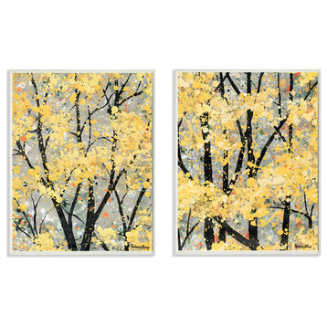 Early Spring Trees, 2-Piece Set, Plaque, 10"x15"