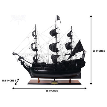Black Pearl Pirate Ship Museum-quality Fully Assembled Wooden Model Ship