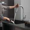 Modern Kitchen Faucet, Touch Design With Pull Down Sprayer, Arctic Stainless
