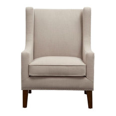 Barton Wing Chair, Linen