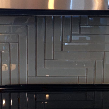 Classic Herringbone White Kitchen
