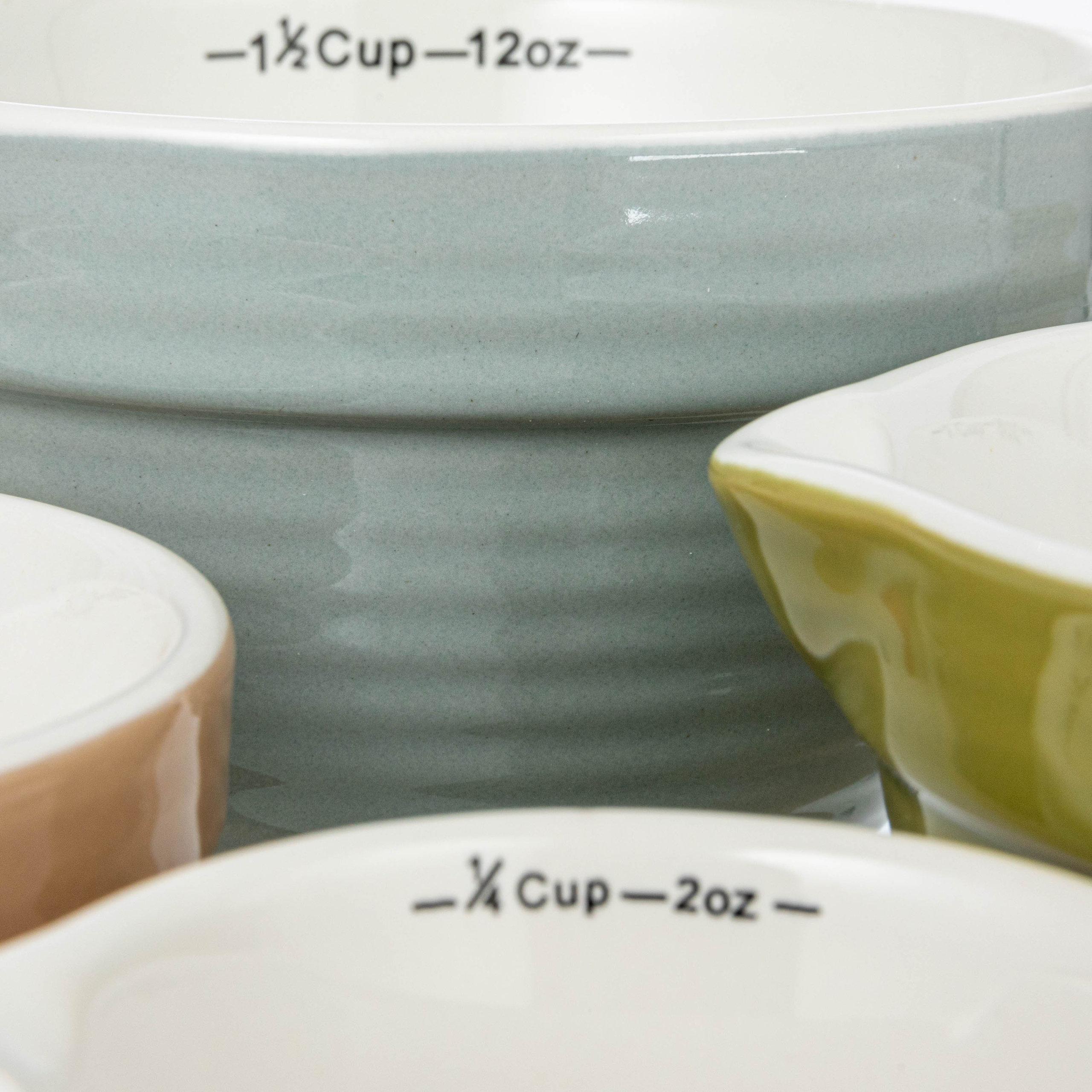 Cuphuzz Stoneware Batter Bowl Measuring Cups, 4-Piece Set - Contemporary ...