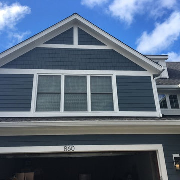 James Hardie lap siding and shake. Windows trim,LP soffit and fascia,oversize gu