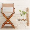 24" Director's Chair With Honey Oak Frame, Tan Canvas