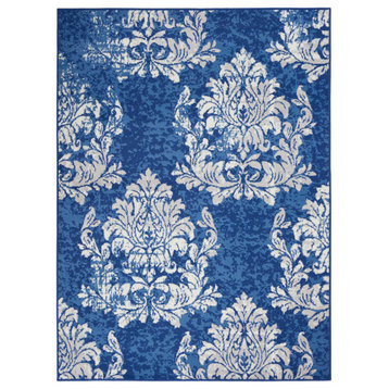Nourison Whimsicle 5' x 7' Navy Ivory Farmhouse Indoor Area Rug