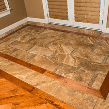 stone and wood floor