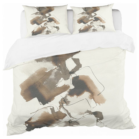 Gold Glam Squares I Glam Duvet Cover Set, Twin