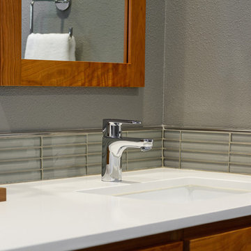 Quartz Countertop with Undermount Sink and Chrome Faucet