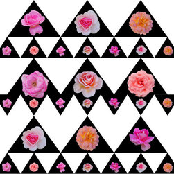 Triangle Flowers Art Print - Artwork