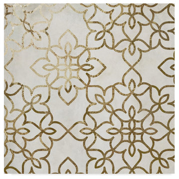 "Salima Gold White" by Color Bakery, Canvas Art