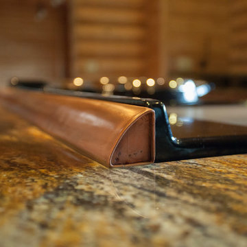 Log home kitchen