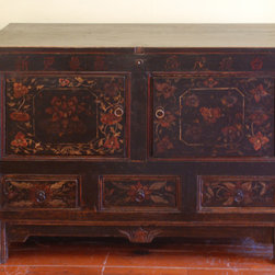 Antique Asian Cabinet - Grain Bin - Side Tables And End Tables