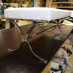Leather White Bench - Products