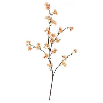 Silk Plants Direct Quince Blossom Spray - Apricot Peach - Pack of 12