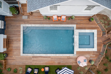 Trendy backyard pool photo in Charleston
