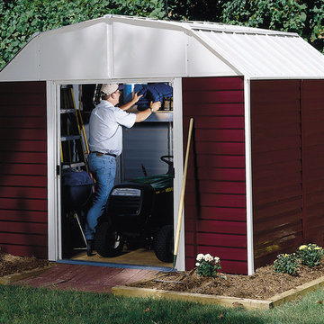 The Arrow Red Barn Series Steel Storage Sheds