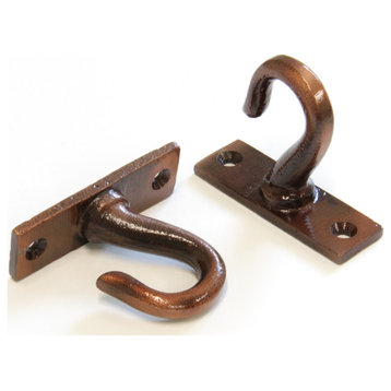 RCH Decorative Iron Ceiling Hook, 2.2 Inch, Various Finishes, Antique Copper, 2.