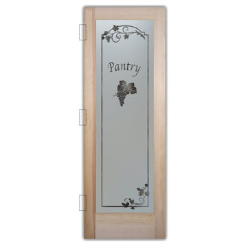 Pantry Door - Grape Cluster Grape Ivy - Douglas Fir (stain grade) - 24" x...