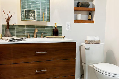 Inspiration for a mid-century modern bathroom remodel