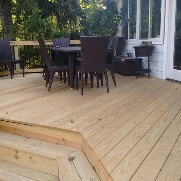 Wood Deck and Patio Combination in Winfield, IL