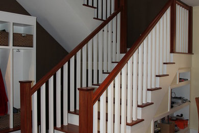 Elegant staircase photo in Portland Maine