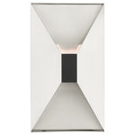 Livex Lighting - Brushed Nickel Contemporary, Geometric, Urban, Versatile, Sconce - The stylish Lexford collection has a unique faceted geometric form. This two-light sconce distributes light softly and indirectly creating an interesting sculptural accent piece to almost any interior.  It features a two-tone finish consisting of a brushed nickel finish with a black accent.