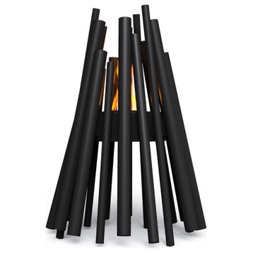 EcoSmart™ Stix Portable Fire Pit - Smokeless Ethanol Fireplace, Black, Ethanol Burner