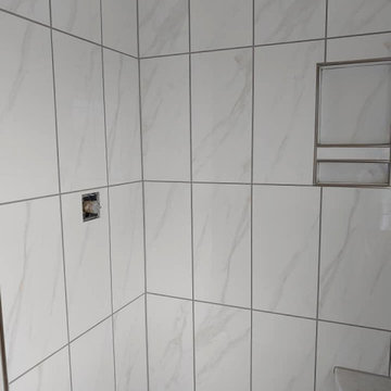 polished mirasol carrara showers