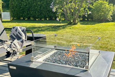 Idée de décoration pour une terrasse minimaliste.